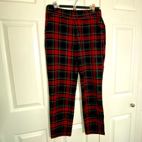 Zara Plaid Cropped Pants - Picture 1 of 6